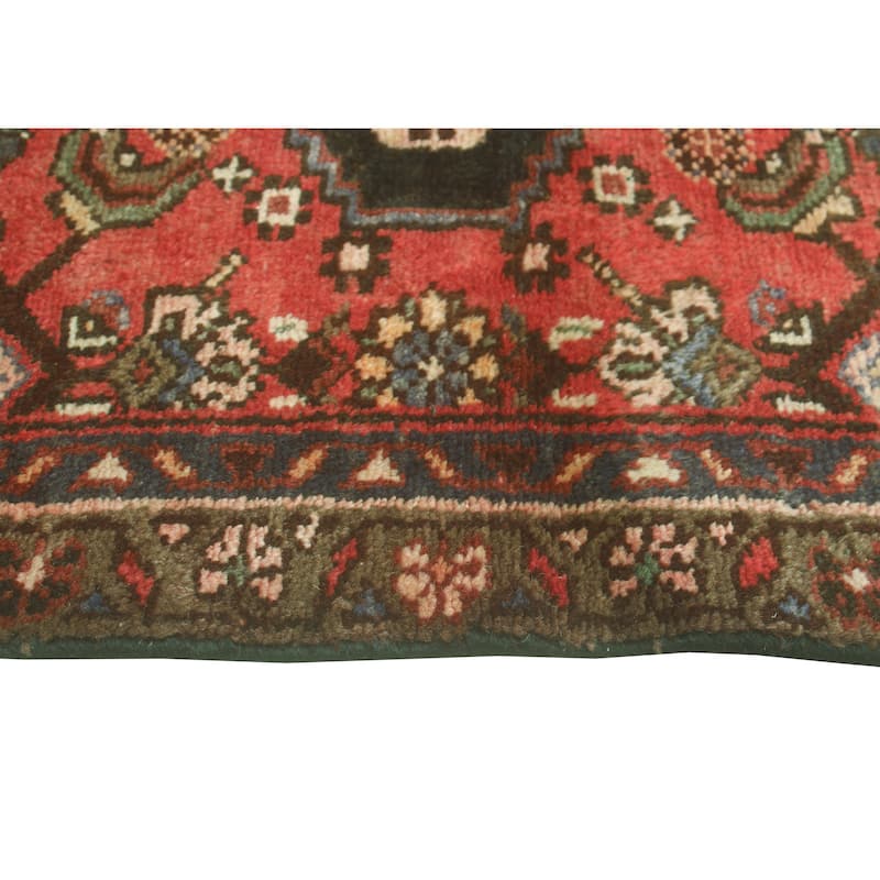 Fine Vintage Distressed Lylah Rust/Charcoal Runner - 3'2" x 9'3"