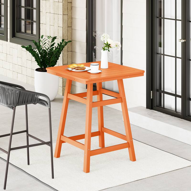 Laguna Hdpe All Weather Outdoor Patio 30" Square Counter Bistro Table