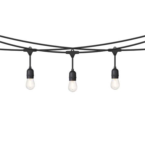 OVE Decors 24 ft. S14 String Lights with Black Wire and Plastic Bulbs