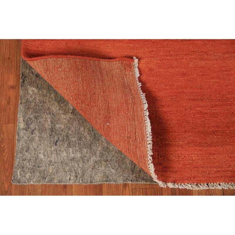 Orange Gabbeh Modern Rug Handmade Bedroom Wool Carpet - 4'0" x 6'0"