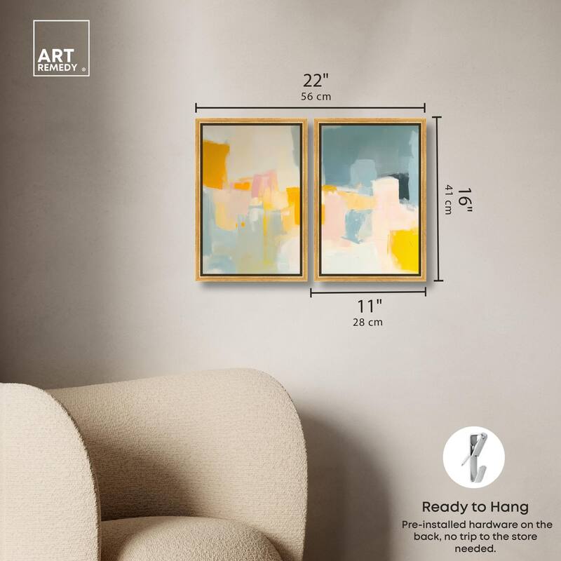 Ocean of Suns I Canvas Set of 2 by Art Remedy