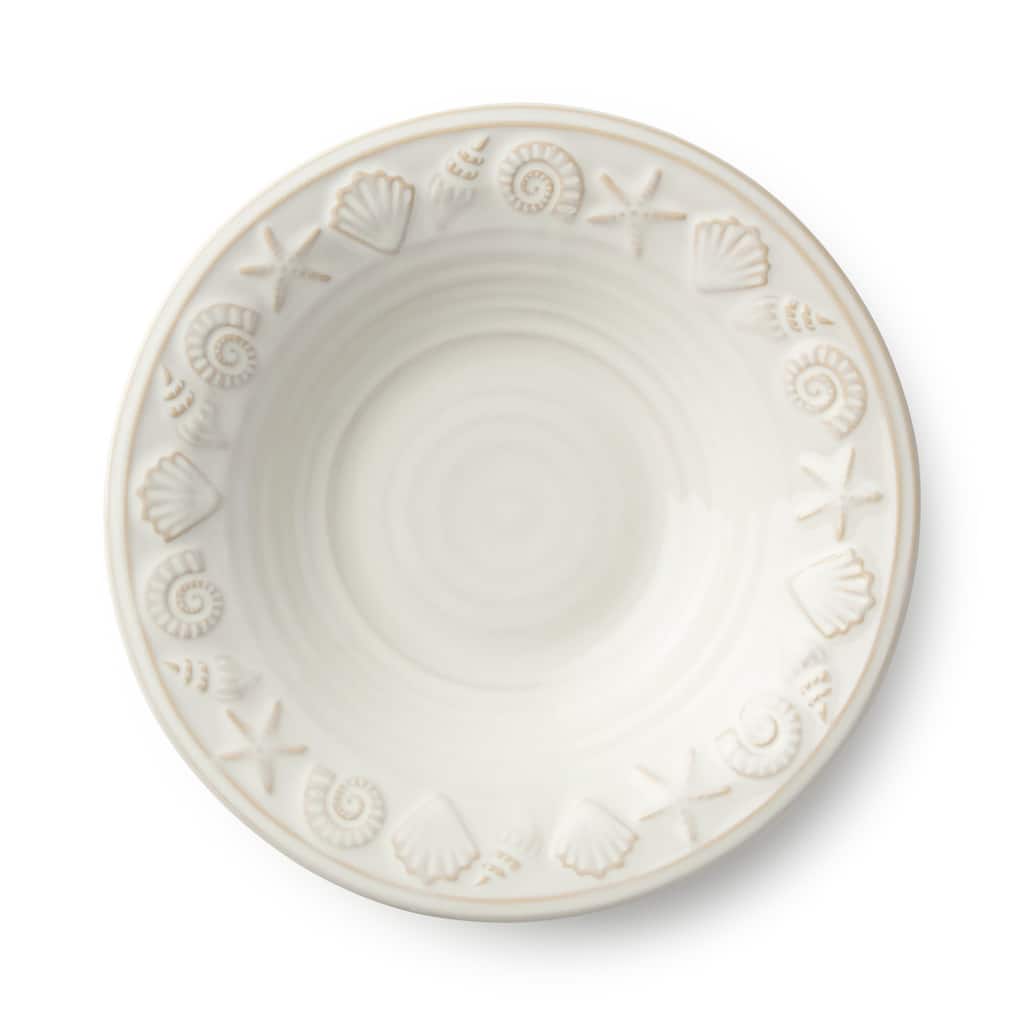 Certified International Coastline Cream 9" Soup/Cereal Bowls, Set of 4 - 9.00"L x 9.00"W x 2.00"H