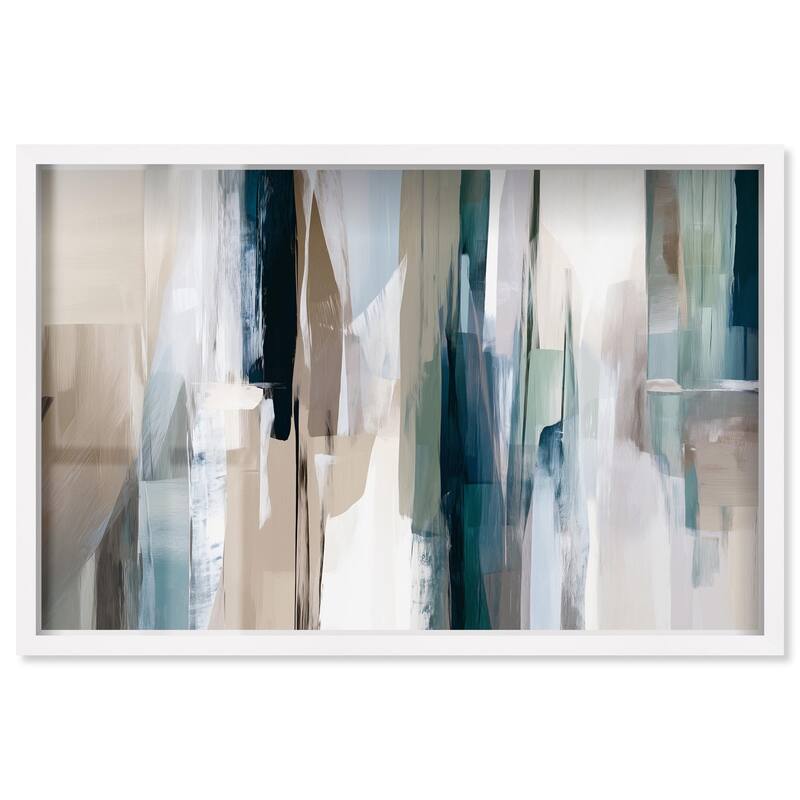 Color Columns Shadowbox by Art Remedy - White - 24" x 16"