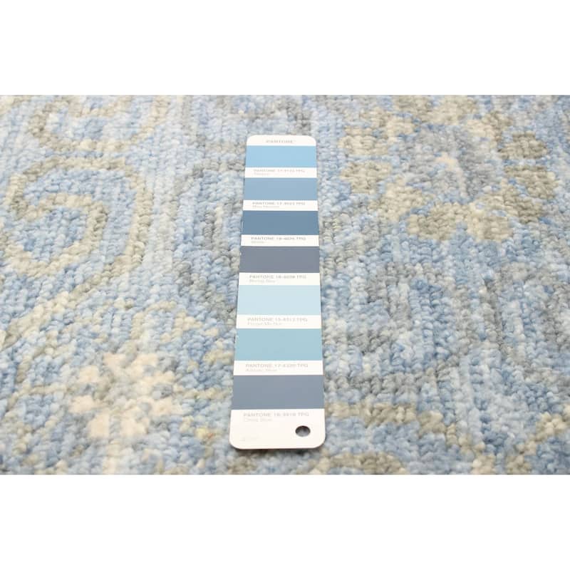 ECARPETGALLERY Hand-knotted Mystique Blue Wool Rug - 4' 1" x 6' 1"