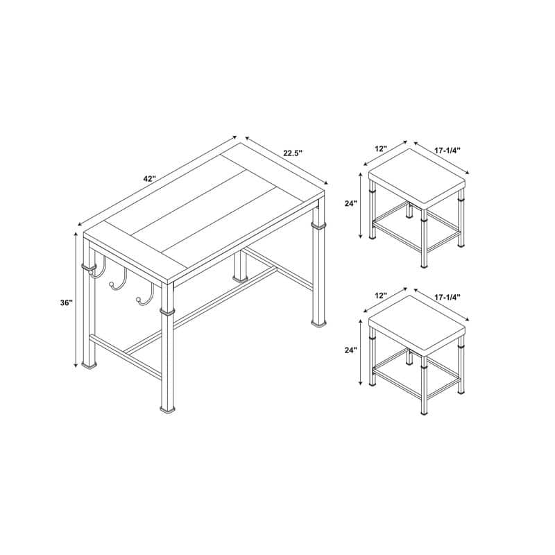Linon Harrison 3-piece Pub Set