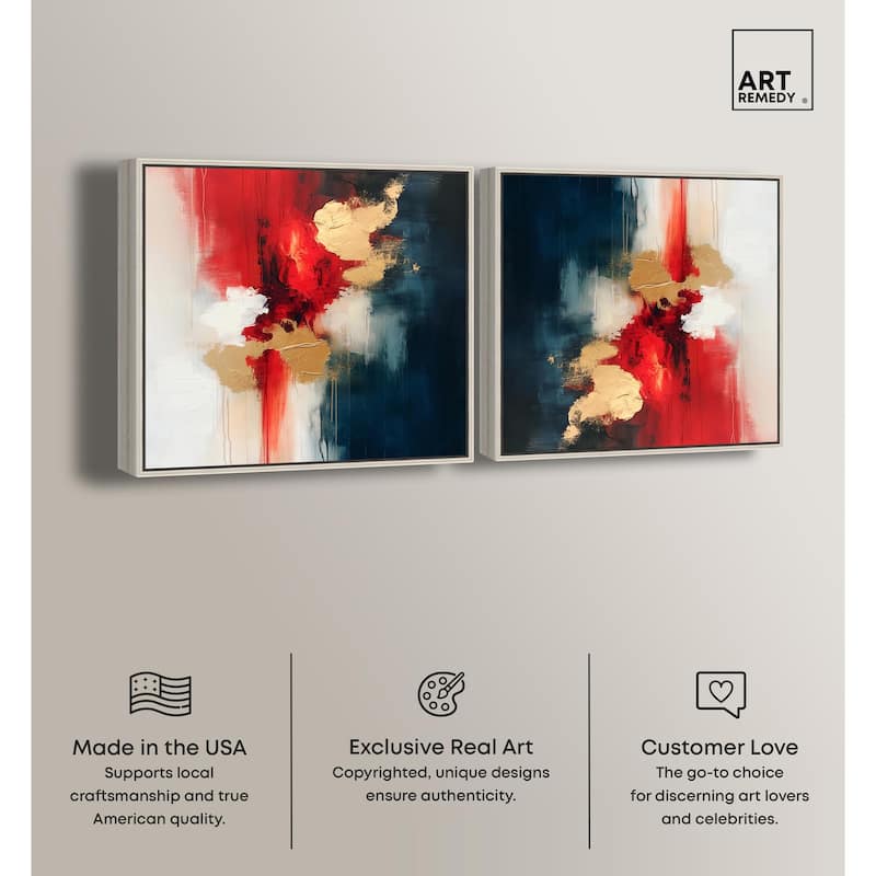 Guilded White flora Canvas by Art Remedy