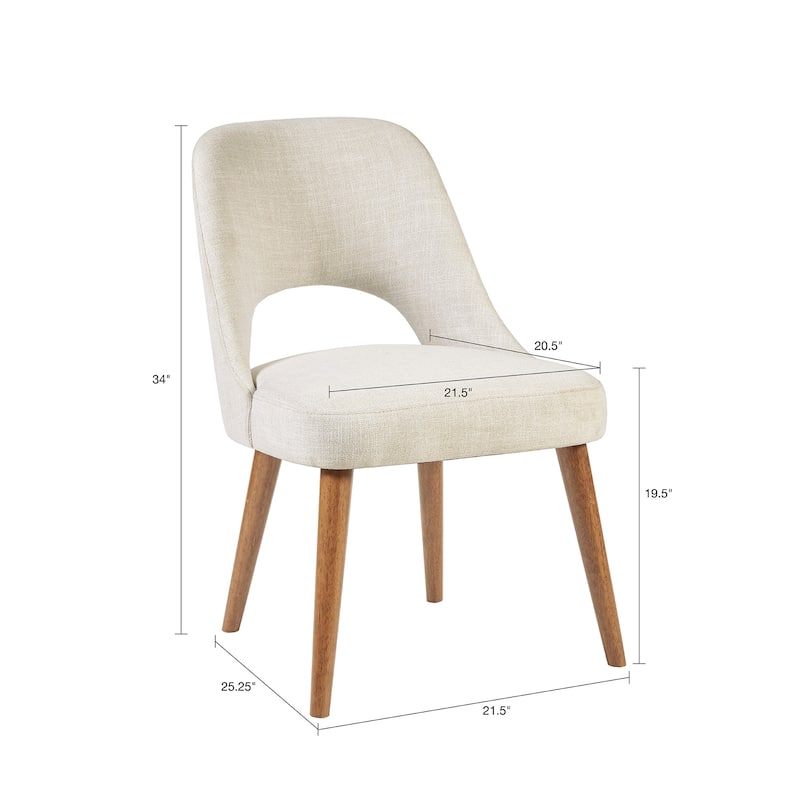 Fabric Upholstered Dining Chair Side Chair Set of 2
