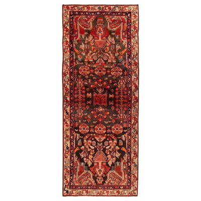 ECARPETGALLERY Hand-knotted Andelz Brown Wool Rug - 3'11 x 10'2