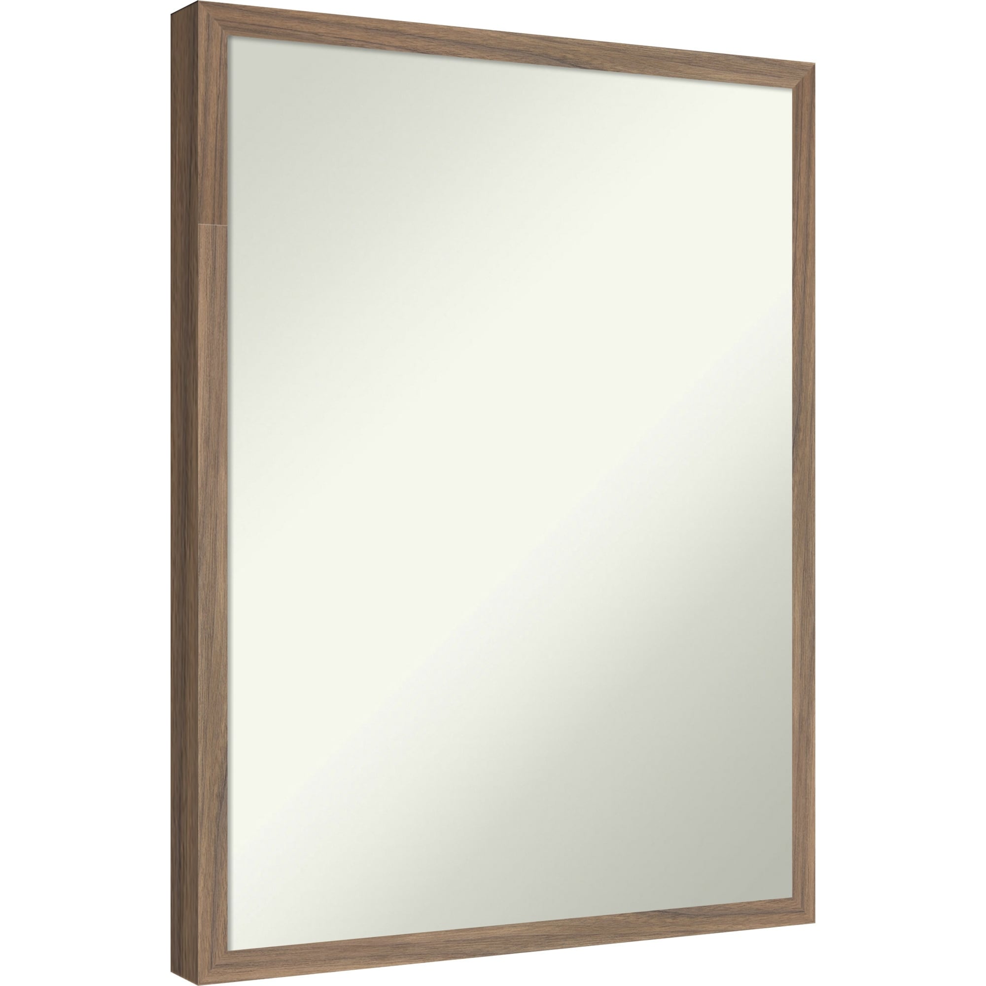 Svelte Non-Beveled Wood Framed Bathroom Vanity Wall Mirror