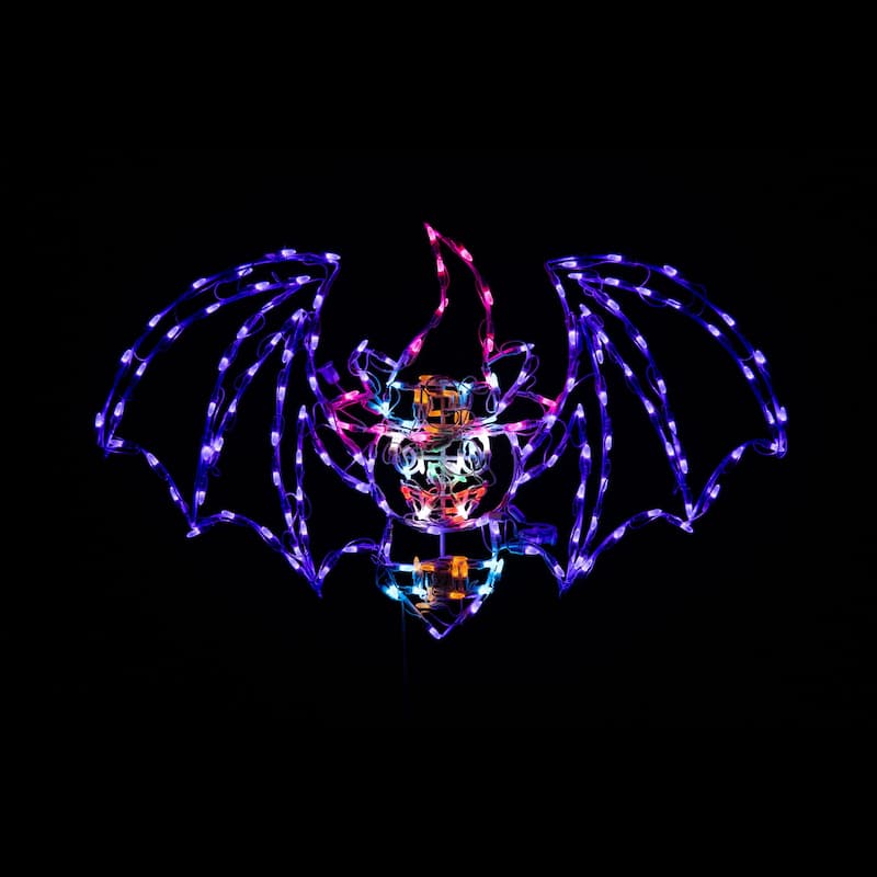 Halloween Witch Bat Metal Frame