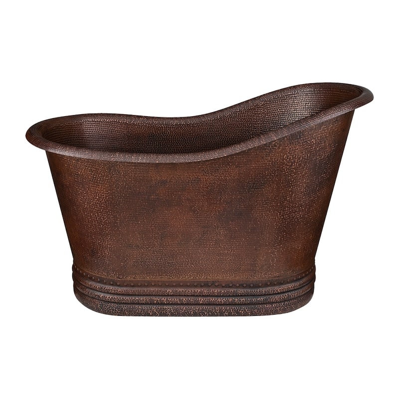 52-in Hammered Copper Single Slipper Bathtub in Oil Rubbed Bronze (BTS52DB)