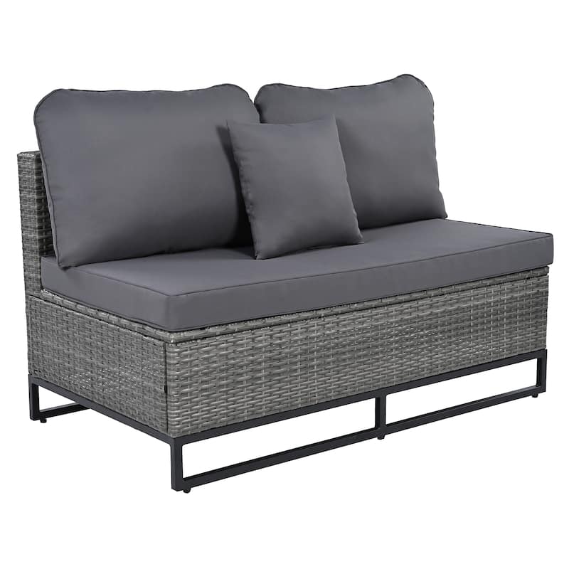 7 Pieces Outdoor Wicker Sofa Set