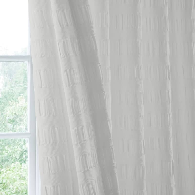 Exclusive Fabrics Serinity Cotton Rod Pocket Sheer Curtains For Bedroom & Living Room Curtains Pair (2 Panels)