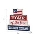 preview thumbnail 4 of 14, Glitzhome Patriotic/July 4th Free Standing Block Table Decor