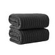 preview thumbnail 86 of 150, Linery & Co. Combed Cotton Bath Towel Set Bath Sheet (Pack of 2) - Midnight Grey