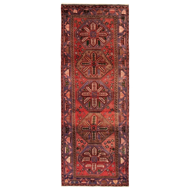 ECARPETGALLERY Hand-knotted Konya Anatolian Red Wool Rug - 3'8 x 9'10 - Light Red - 3'8 x 9'10