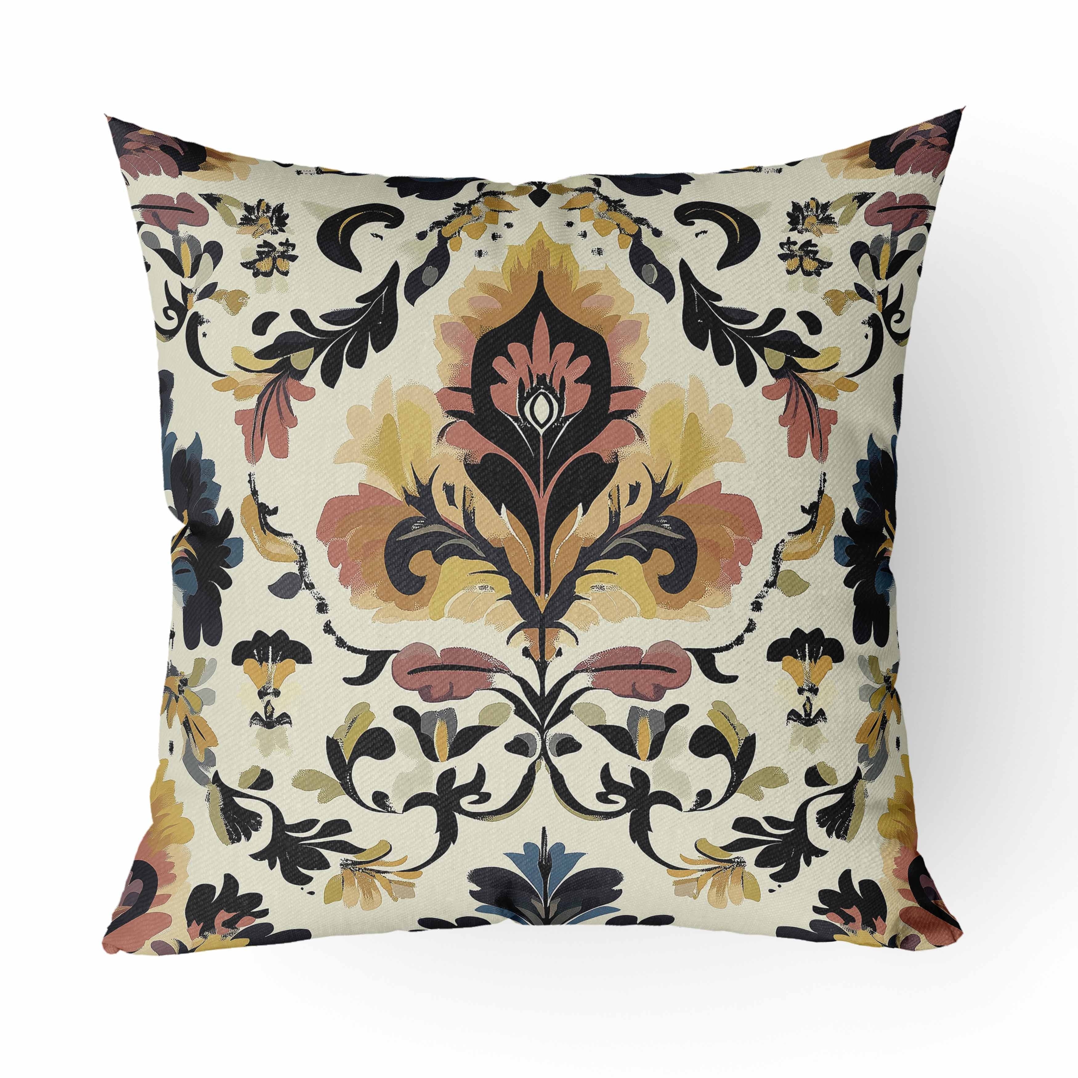 Elegant Ink Splatter Indoor/Outdoor Pillow 16x16