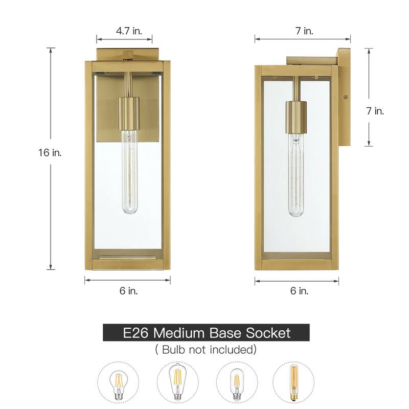 Freemont Outdoor Stainless Steel Wall Sconce Light - 16"H x 6"W x 7"E