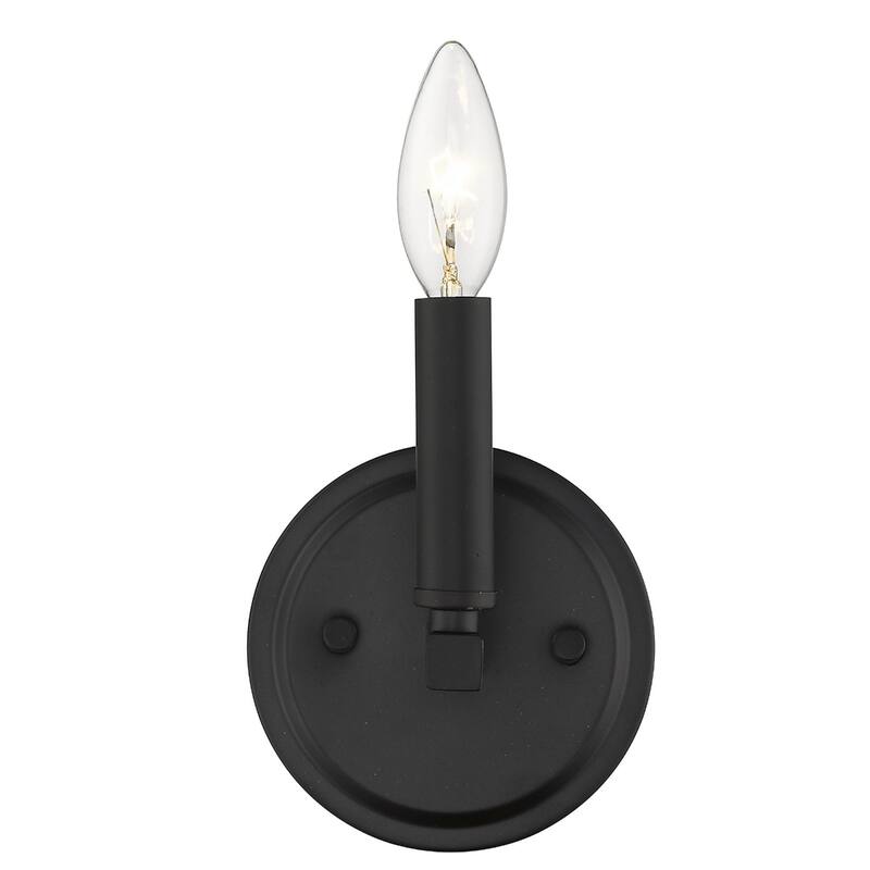 One Light Steel Wall Sconce Reversible Mount Ready - 4” x 5” x 6.63” (D x W x H)