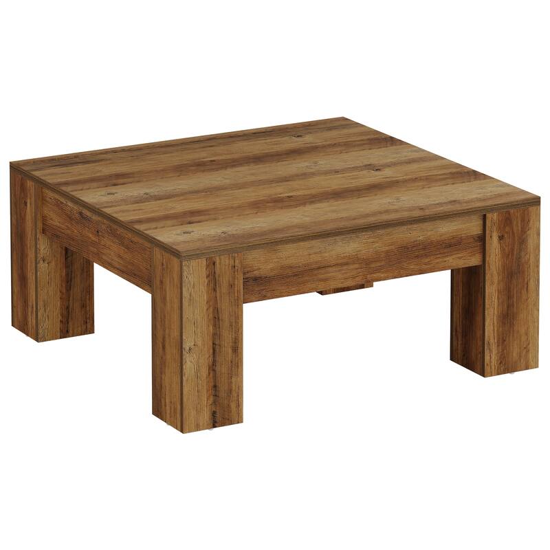 Wood Coffee Table, Tea Table Cocktail Table, Living Room Accent Center Table