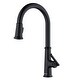 preview thumbnail 3 of 8, Karran Drop-In Quartz Composite 33 in. 1-Hole 50/50 Double Bowl Kitchen Sink in Grey with Kitchen Faucet in Matte Black