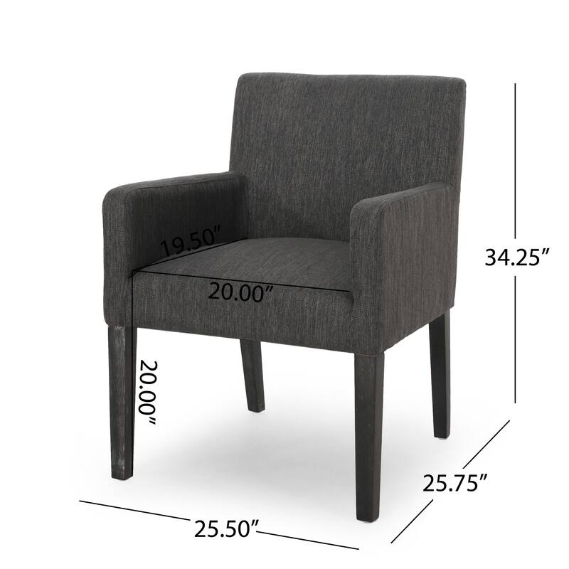 Charcoal 25.5" Upholstered Arm Chair