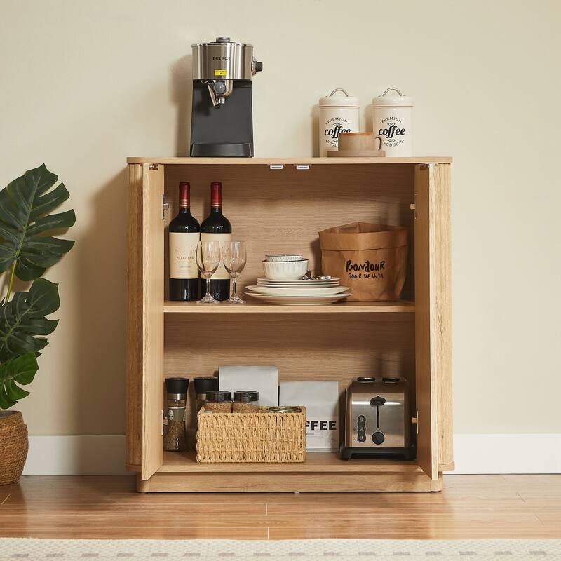 Buffet Cabinet Sideboard with Storage Curved wave Design for Bedroom, Living Room, Hallway