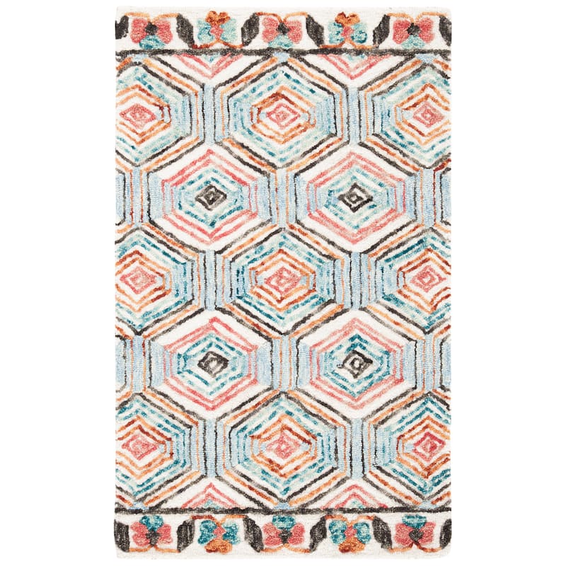 SAFAVIEH Handmade Trace Latoya Geometric Wool Rug
