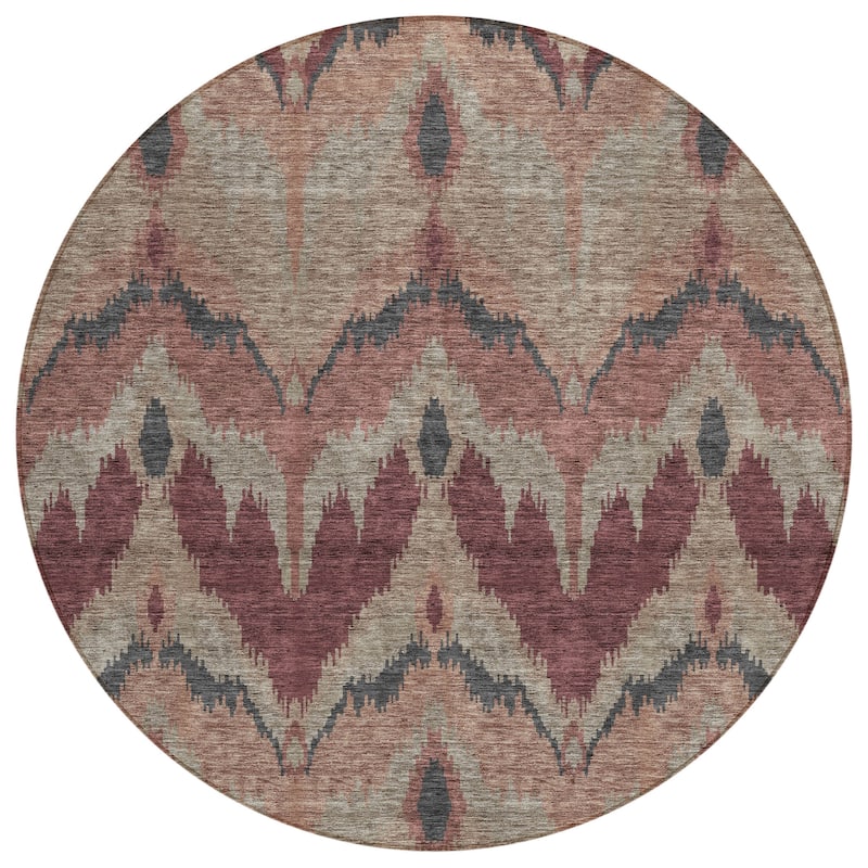Machine Washable Indoor/ Outdoor Chantille Boho Ikat Rug