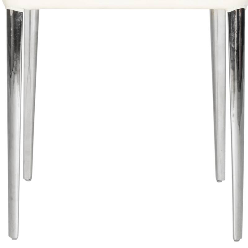 SAFAVIEH Haruko Mid Century Dining White Dining Chair (Set of 2) - 22.5" x 17.8" x 34.8" - 23Wx18Dx35H