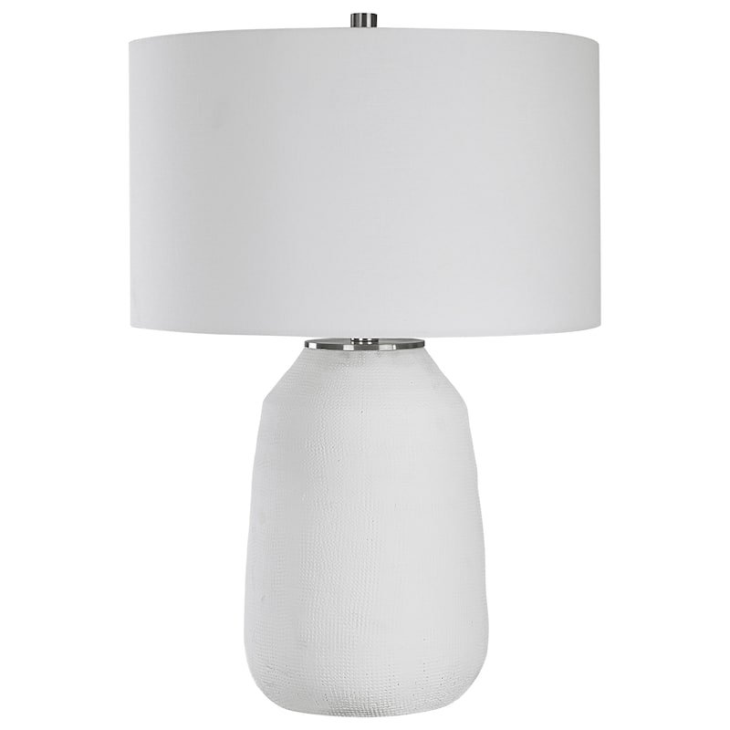 Uttermost Heir Chalk White Table Lamp - 17"x25.5"x17"