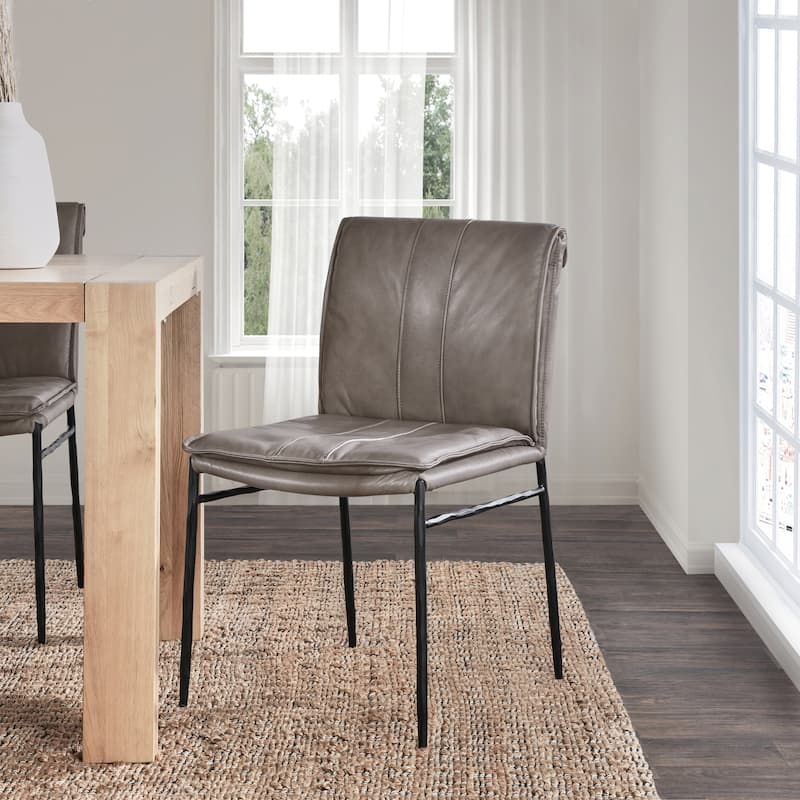 Classic Home Tuscan Genuine Leather Dining Chair (Set of 2)