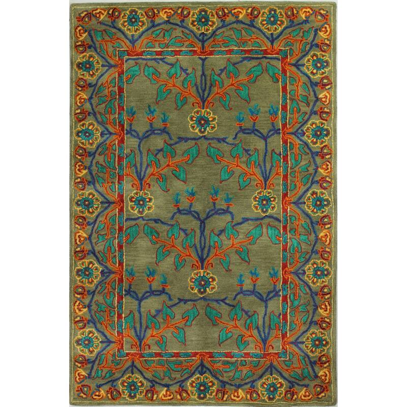 Bashian Elmsford Transitional Hand Tufted Area Rug - 3'9" x 5'9" - Taupe