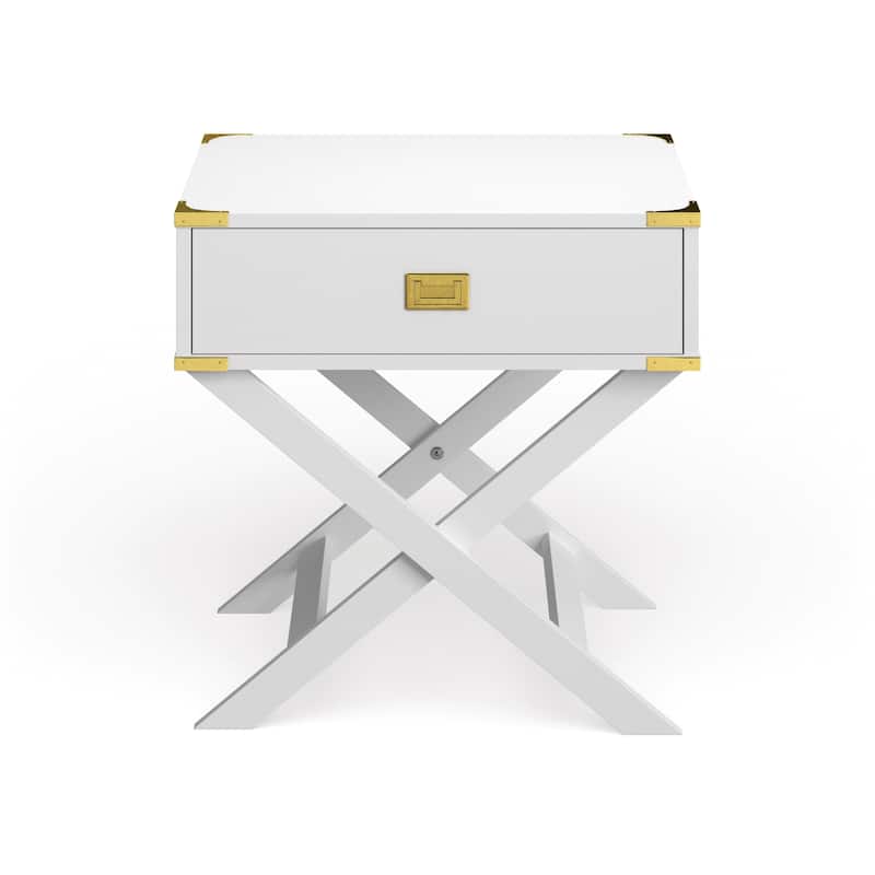 Yore Contemporary 24-inch Solid Wood 1-Drawer Side Table by Furniture of America