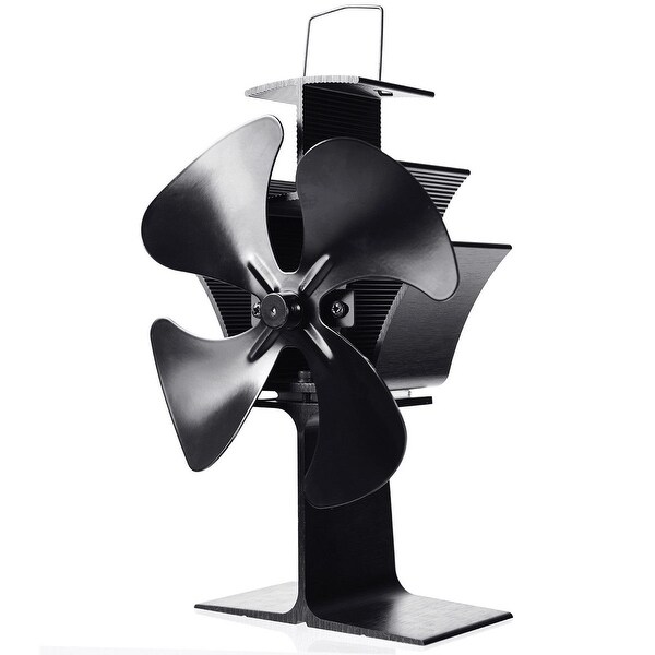 4 Blades Fireplace Stove Fan Fuel Saving Eco USB