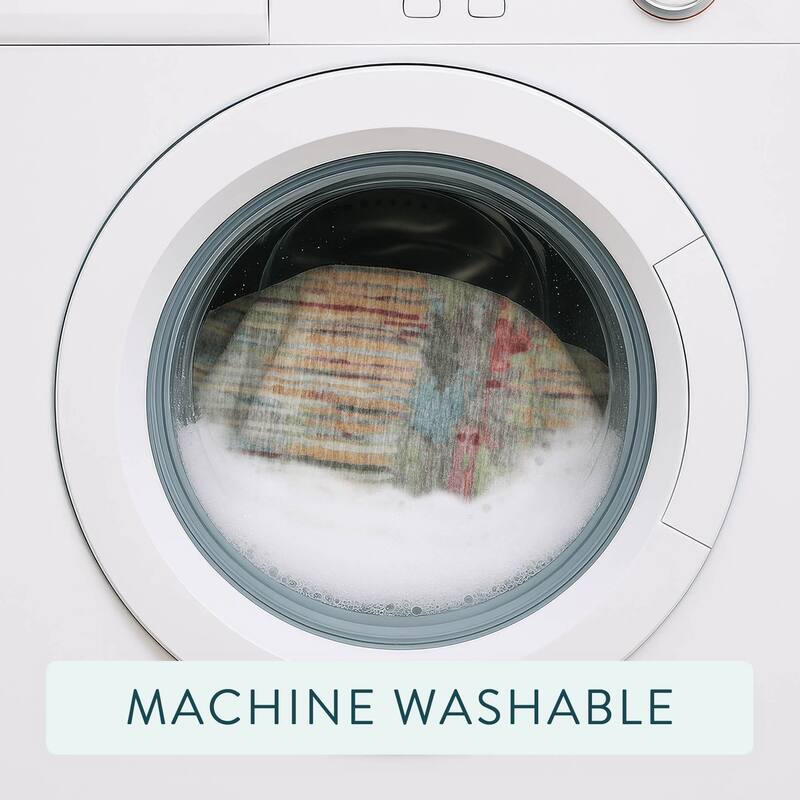 Machine Washable Indoor/ Outdoor Modern Ombre Chantille Rug