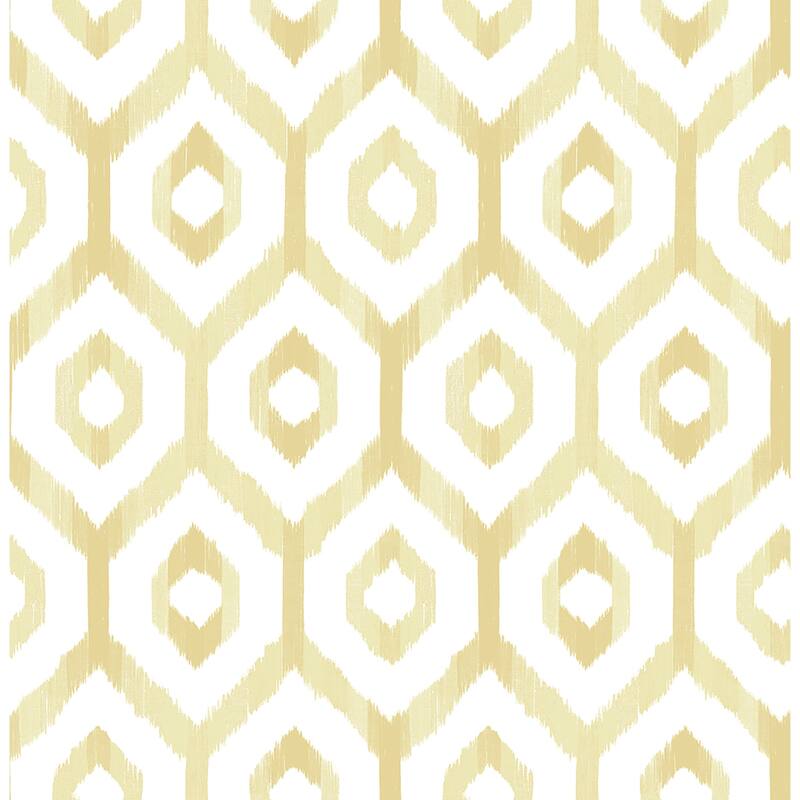 A-Street Prints Lucia Yellow Diamond Wallpaper
