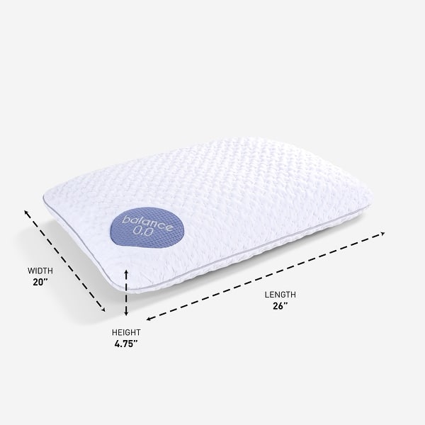dimension image slide 1 of 4, BEDGEAR Balance Performance Pillow - Size 1.0, 2.0 and 3.0 - Firm Support Pillow for Neutral/Warm Sleepers