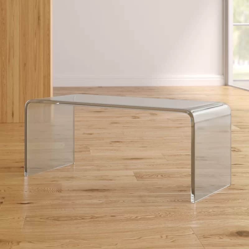 Valadez Acrylic Clear Waterfall Coffee Table
