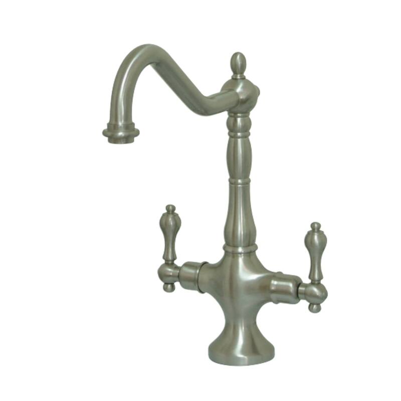 Kingston Brass Heritage Two-Handle Kitchen Faucet - Brushed Nickel
