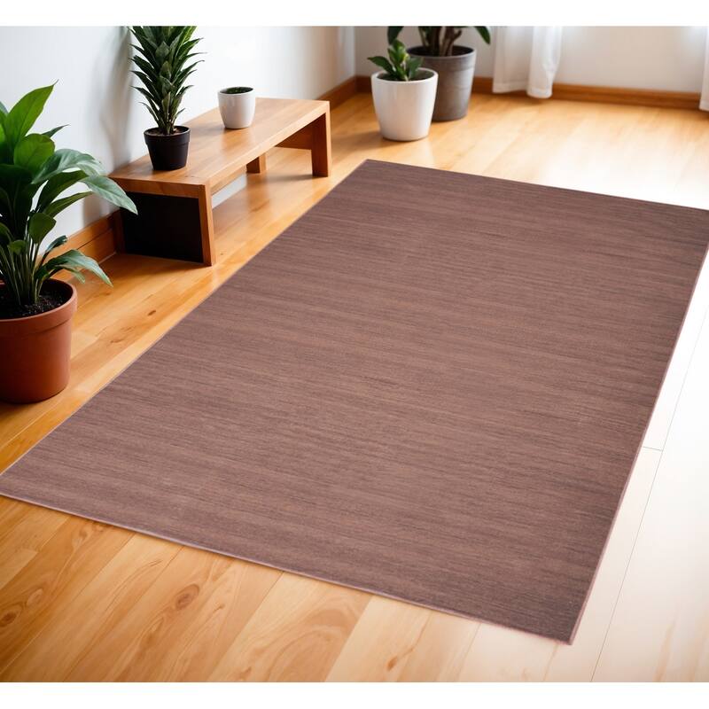 Gezas Power Loomed Abstract Modern Low Pile Area Rug By HomeRoots - 72' X '48' X '0.25 - 72' X '48' X '0.25 - Natural/Criss Cross - Rectangle