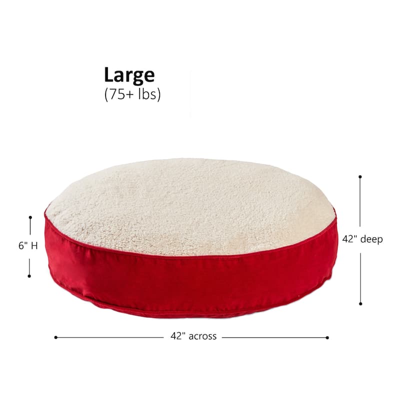 Happy Hounds Scooter Deluxe Crimson Round Dog Bed