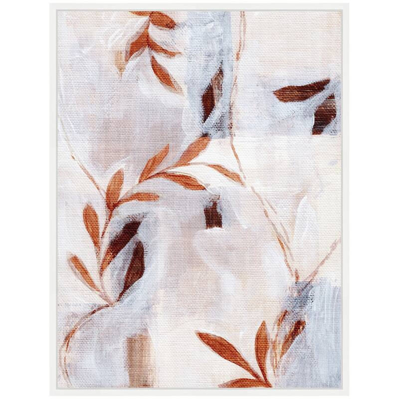 Kate and Laurel Sylvie Brown Foliage Framed Canvas by Nikita Jariwala
