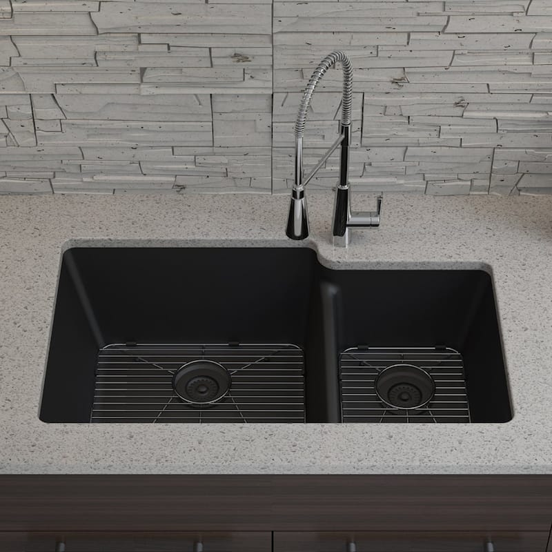 Lexicon Platinum Quartz 60/40 Double Bowl Kitchen Sink