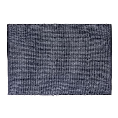 Chambray Ribbed Placemat (Navy Blue) - Set of 12