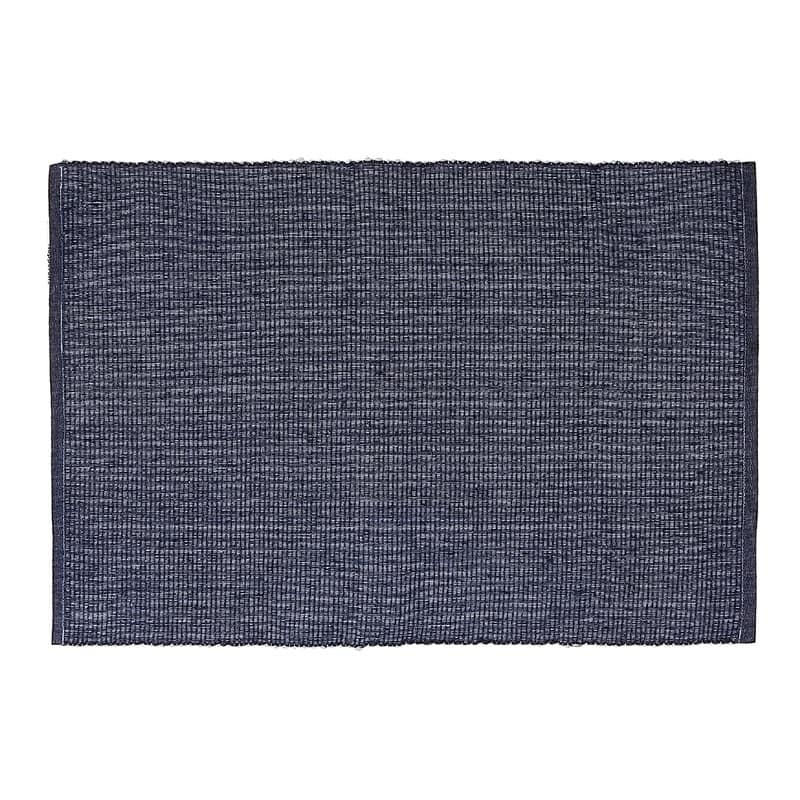 Chambray Ribbed Placemat (Navy Blue) - Set of 12