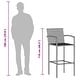 preview thumbnail 28 of 46, vidaXL 5 Piece Patio Bar Set Gray Solid Wood Acacia and Poly Rattan - 23.6" x 23.6" x 41.3"