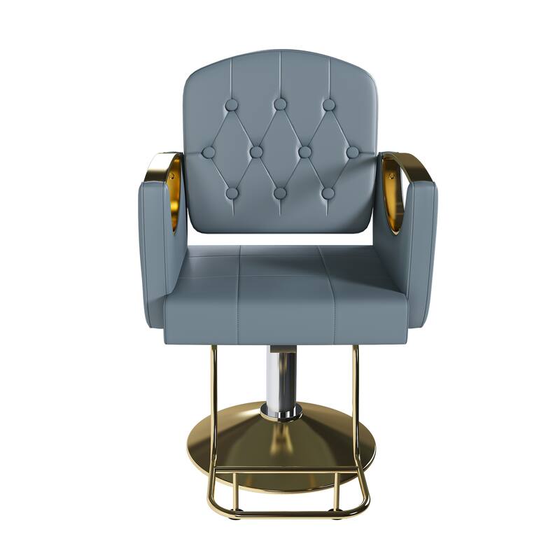 Roomfitters Professional Hydraulic Salon Chair with 360° Swivel, Heavy Duty Barber Stylist Chair with Gold Base