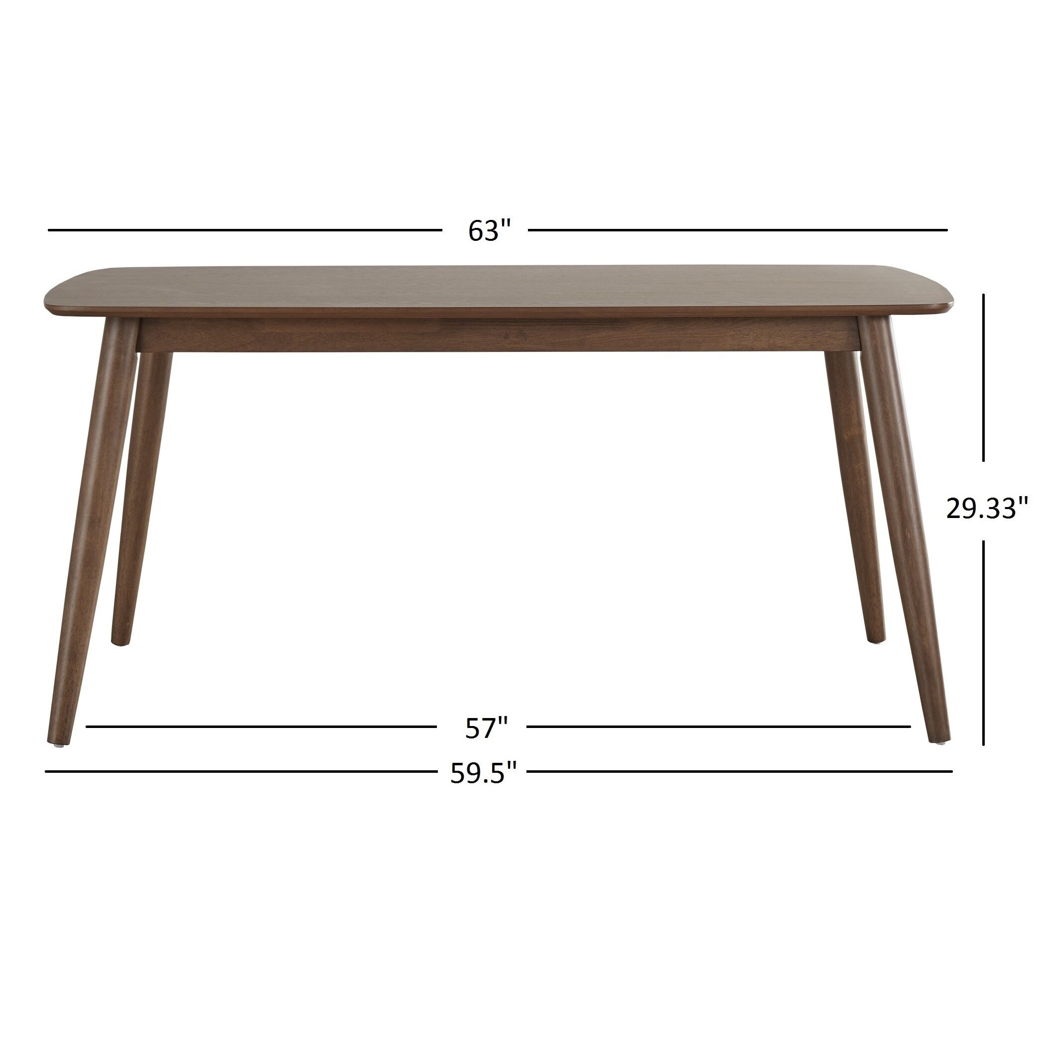 Norwegian danish modern chestnut tapered dining set by inspire outlet q modern