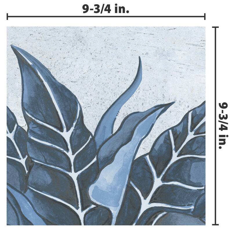 Merola Tile Nusa Botanic Sapphire 9-3/4" x 9-3/4" Porcelain Floor and Wall Tile